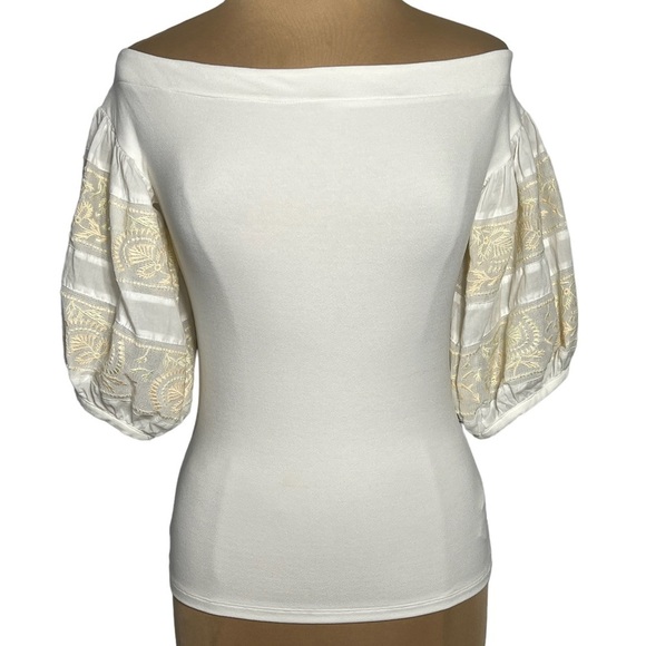 Free People ivory rock with it off the shoulder top size S - Picture 4 of 13